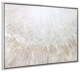 Silver Pellets Textured Metallic Hand Painted Canvas Wall Art, Mar-Cb9811-4832f