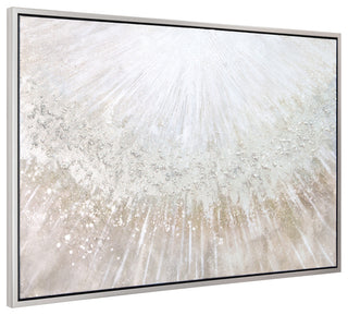 Silver Pellets Textured Metallic Hand Painted Canvas Wall Art, Mar-Cb9811-4832f