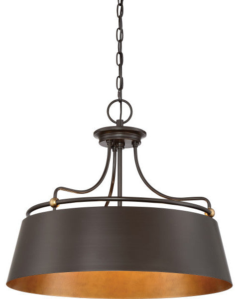 Quoizel FV2824WT Four Light Pendant Fairview Western Bronze