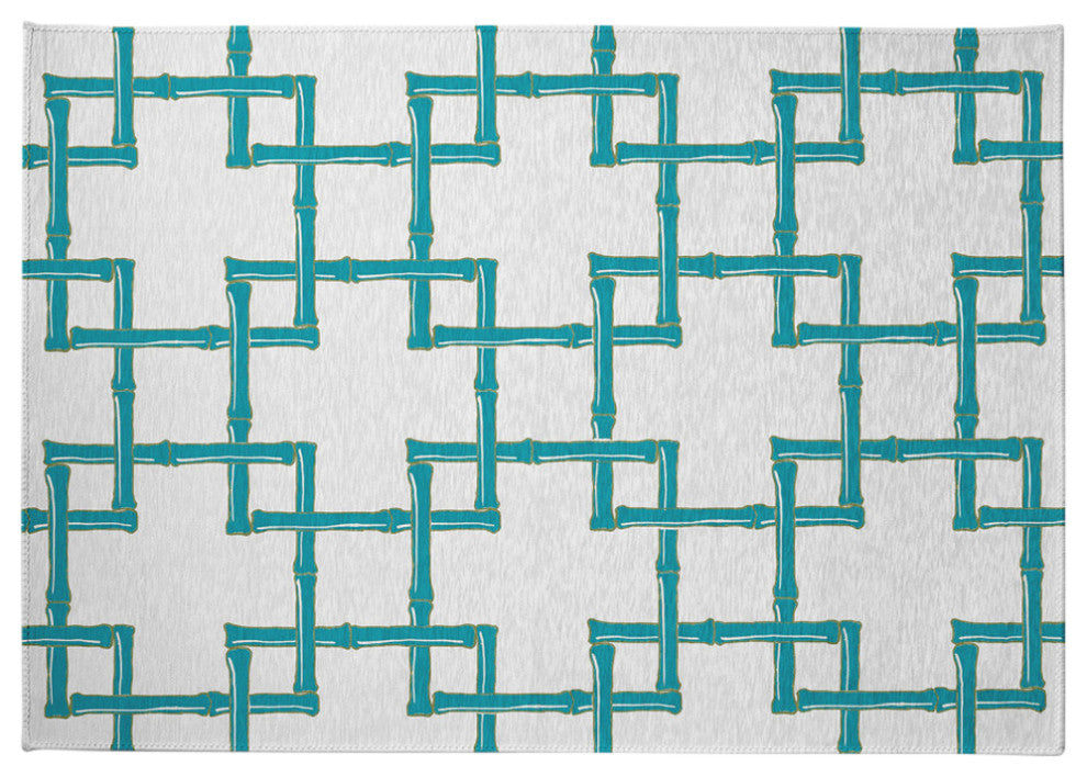 Bamboo Spring Chenille Rug, Explorer Blue, 5'x7'