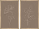 Leaves and Flower Diptych, 2-Piece Set, 12x18 Panels