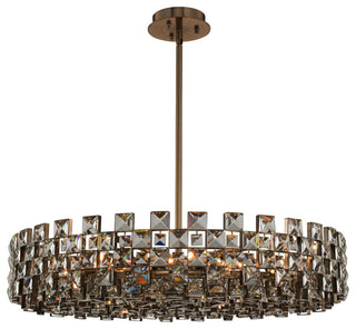 Piazze 35 " Pendant, Brushed Champagne Gold