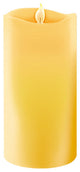 Wave Top Pillar Real Wax Candle, Vanilla Scent, With Flickering Effect