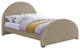 Brody Velvet Upholstered Bed, Beige, Full