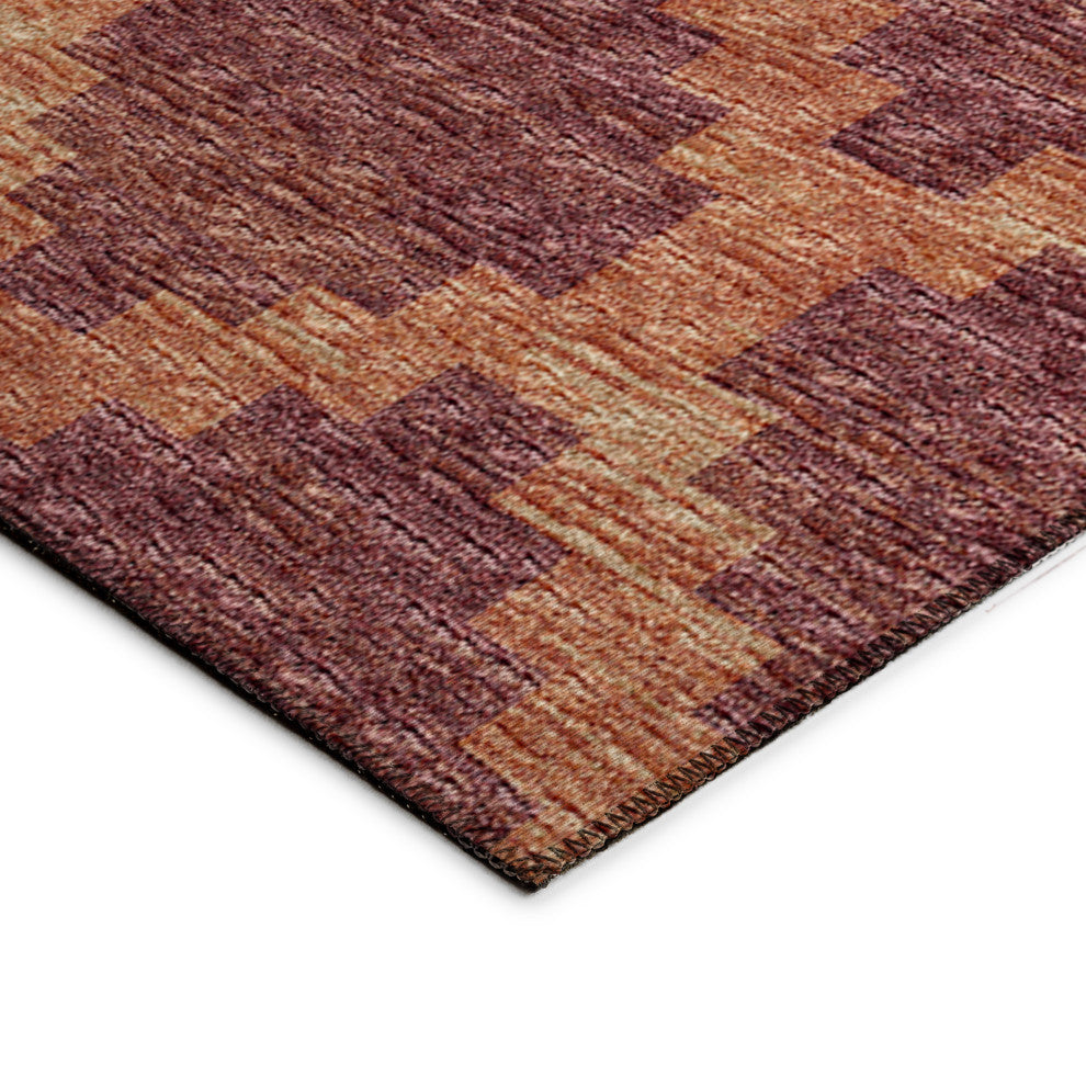 Indoor/Outdoor Sedona SN9 Spice Machine Washable 6' x 6' Round Rug