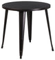 30" Round Black-Antique Gold Metal Indoor-Outdoor Table