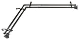 Aldo 13/16 inch Double Corner Window Curtain Rod, Black, 28-48"