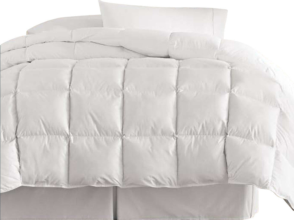 233 TC Cotton Twill Cover Down Alternative Comforter White King