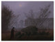 "A Walk at Dusk" Digital Paper Print by Caspar David Friedrich, 50"x38"