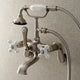 Kingston Brass Wall Mount Tub Faucet With Hand Shower, Brushed Nickel