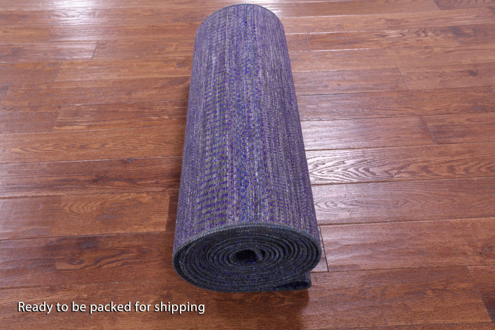 Runner Hand Knotted Super Savannah Gabbeh Wool and Silk Rug 2' 8" X 23' 6" Q8625