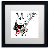 'Wild Guitar Wolf' Matted Framed Canvas Art by Carla Martell