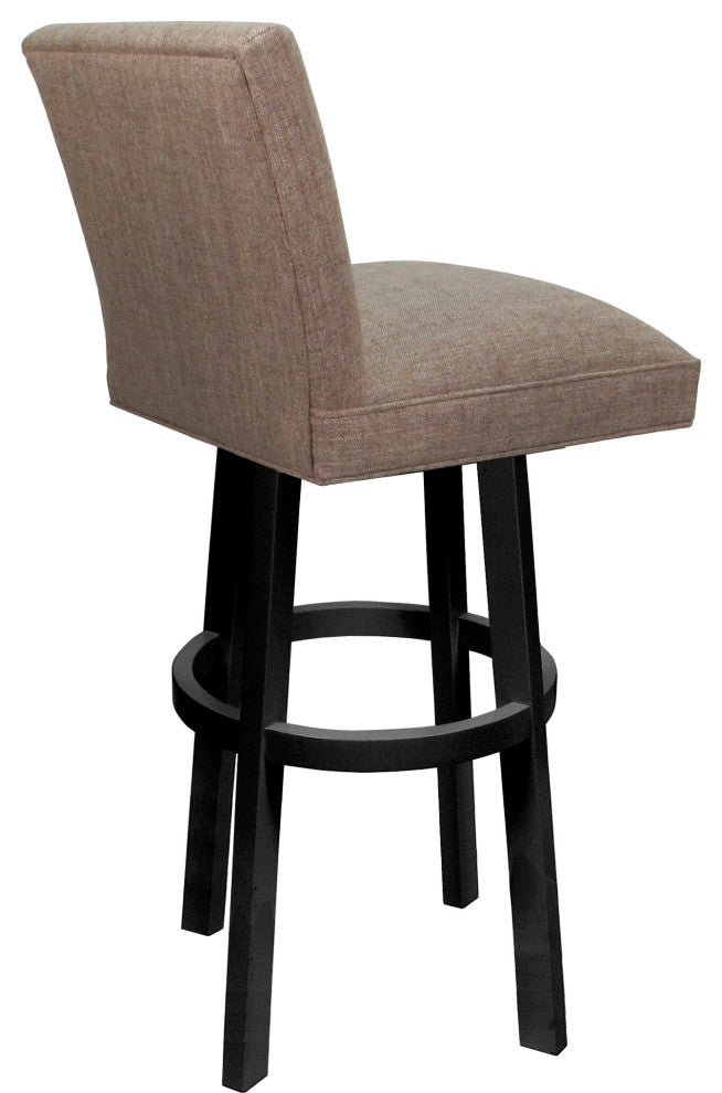 Swivel Wood Counter, Bar or Extra Tall Stool - Sommerville on Vivian Base, Basin Beige - Black, 34"