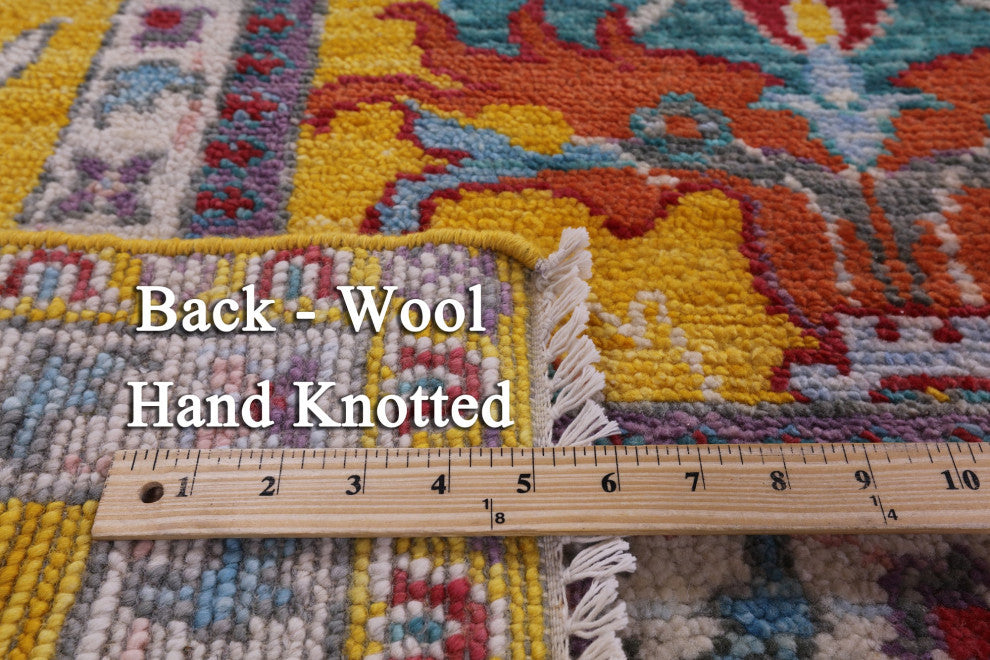 10' Square Turkish Oushak Hand-Knotted Wool Rug - Q13274