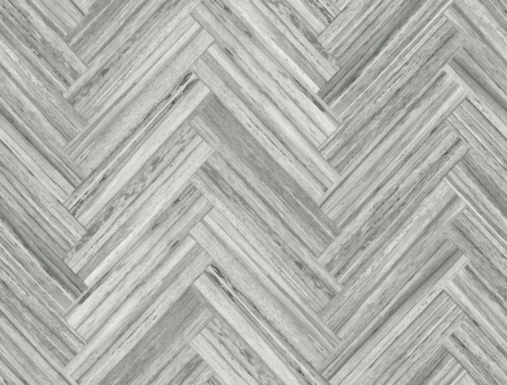Hermosa Herringbone Blue Peel and Stick Wallpaper
