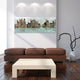 "Second City"Chicago City Skyline Wall Art Frameless Tempered Art Glass 63"x 24"