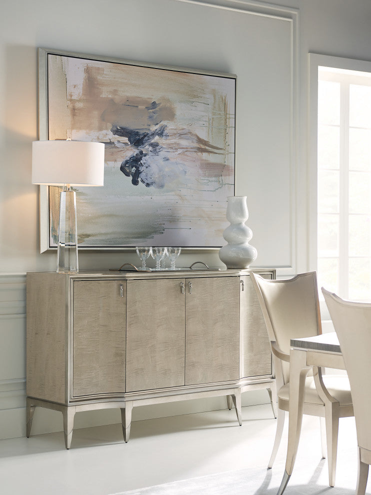 May I Serve You Silver Maple Sideboard