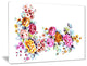 "Yellow and Pink Flowers" Canvas Print, 20"x12"