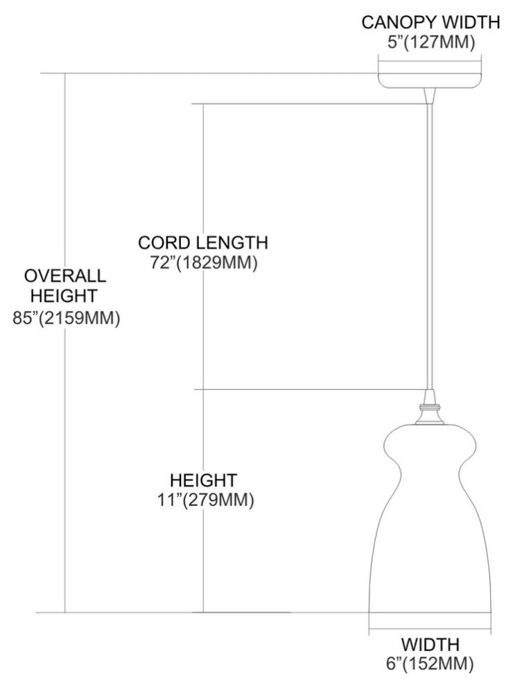 Menlow Park 1-Light Pendant, Polished Chrome