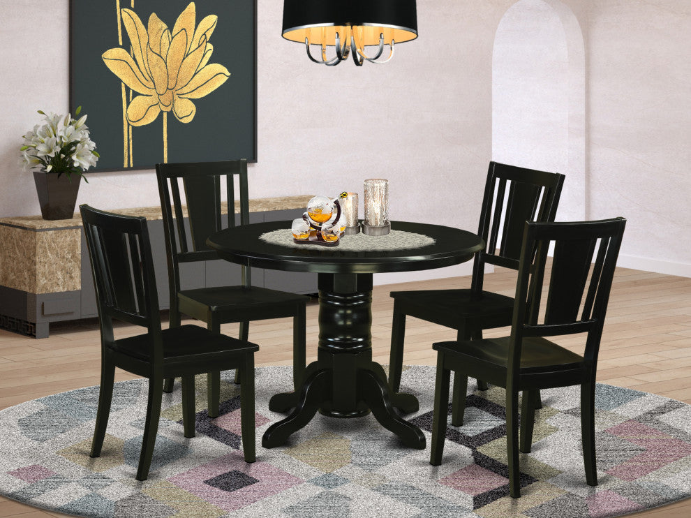 5 Pckitchen Table Set For 4-Dining Table And 4 Dining Chairs