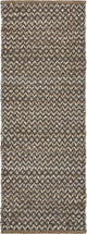 6'' Natural and Gray Chevron Hand Woven Jute Runner Rug