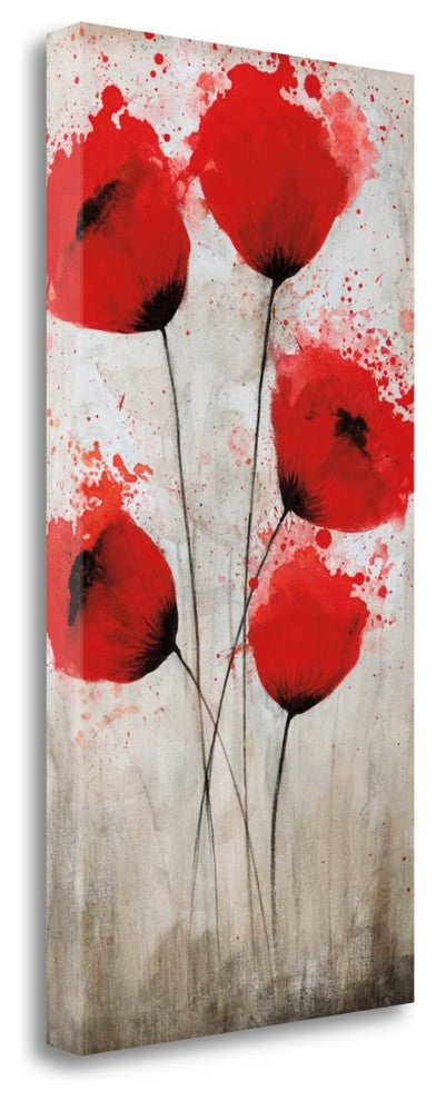 "Luminous Crimson I" By Catherine Brink, Giclee Print on Gallery Wrap Canvas