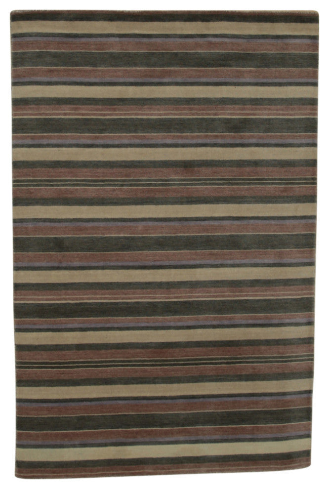 EORC Multicolored Handmade Wool Lori Toni Rug, 5'x8'