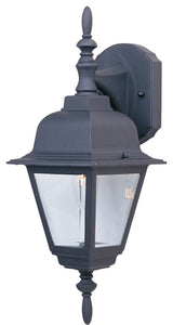 Maxim 3007 Builder Cast 16" 1 Light Wall Sconce - Black / Clear Glass