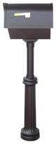 Classic Mailbox With Newspaper Tube, Locking Insert & Richland Mailbox Post