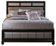 Barzini Eastern King Upholstered Bed Black and Grey