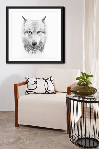 "Wolf Spirit" Framed Painting Print, 32x32