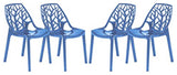 LeisureMod Modern Cornelia Dining Chair, Set of 4