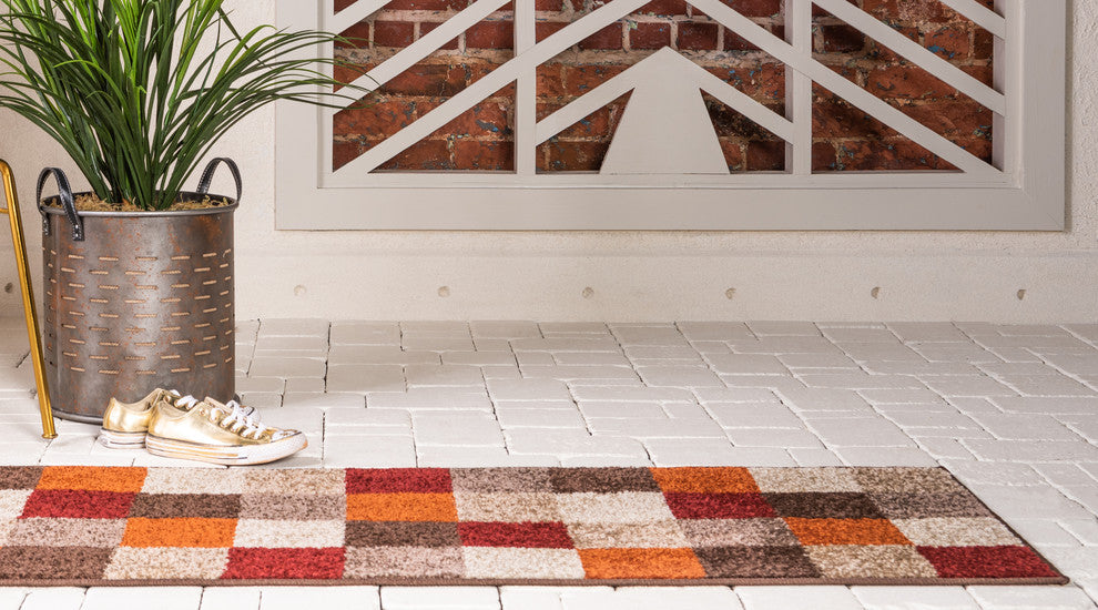 Unique Loom Multicolored Autumn Patchwork 2' 0 x 6' 0 Runner Rug