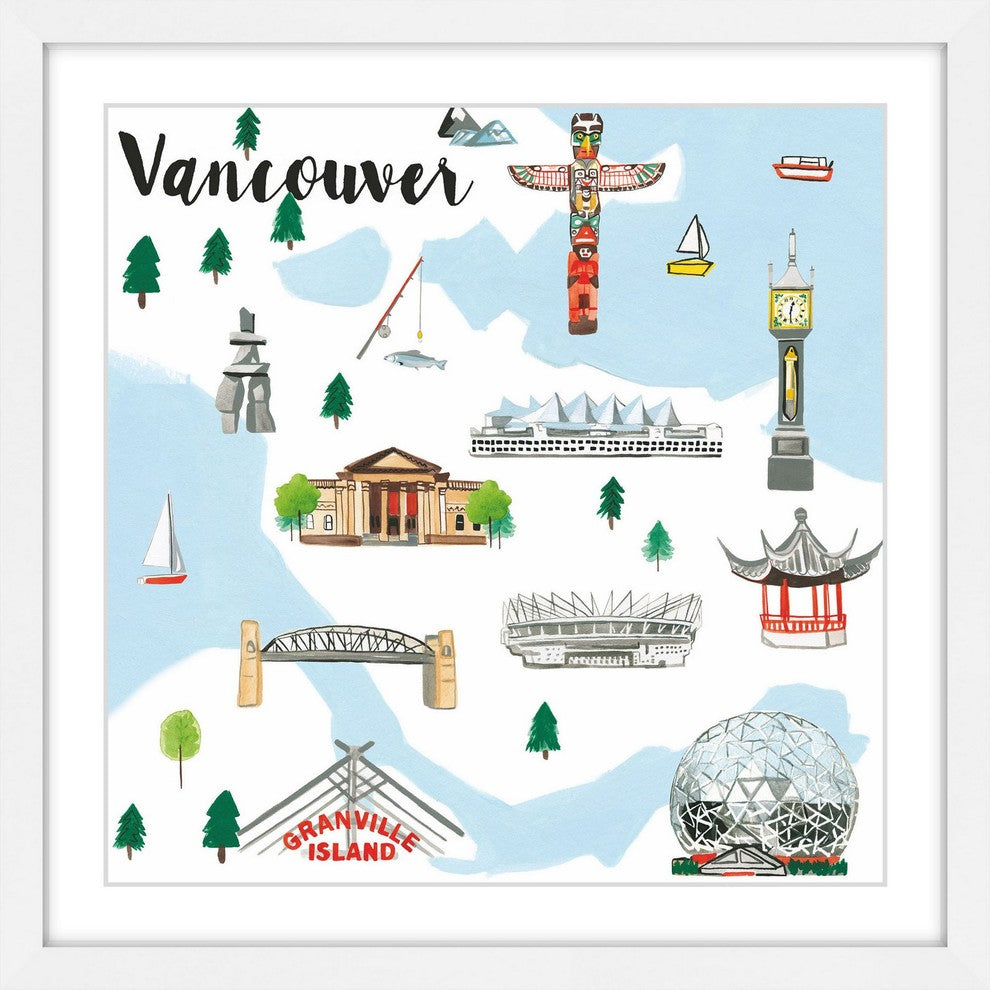 "Travel Vancouver" Framed Print by Molly Rosner