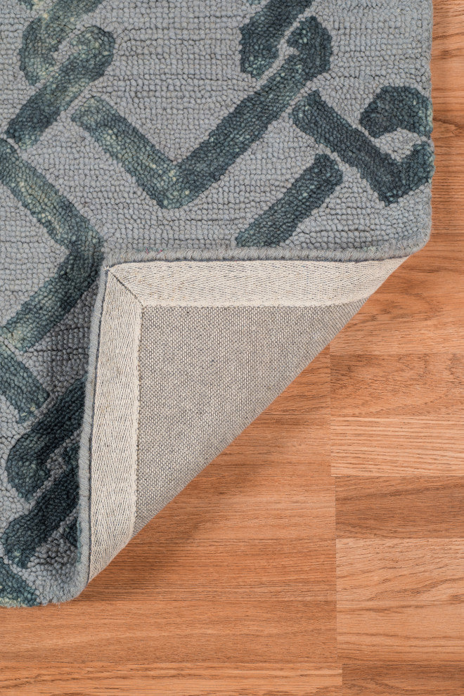 Amer Rugs Shibori SHI-43 Moss Gray Gray Hand-tufted - 5'x8' Rectangle Area Rug