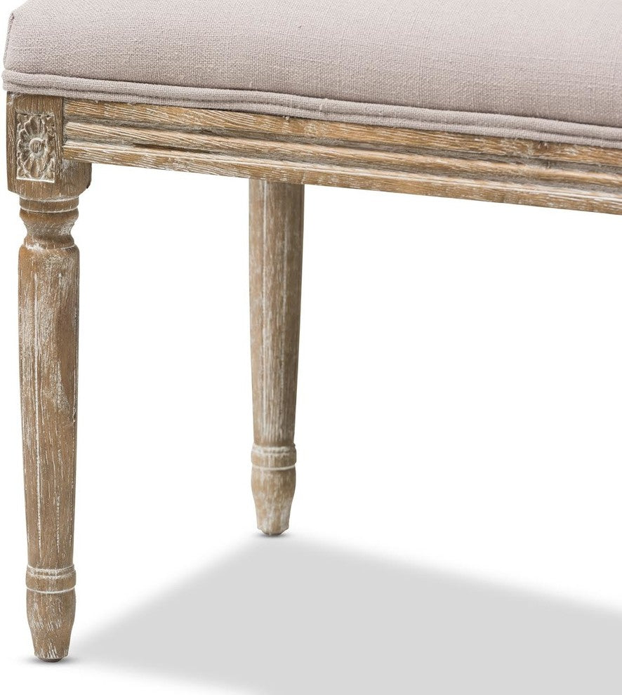 Clairette Wood Traditional French Bench