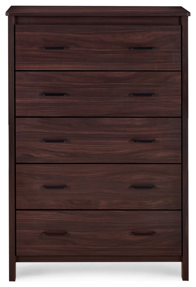 Titeca Contemporary 4 Piece Dresser and Nightstand Set, Wenge