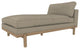 Cantor Leather Chaise, Finish: Dove, Leather: Cream