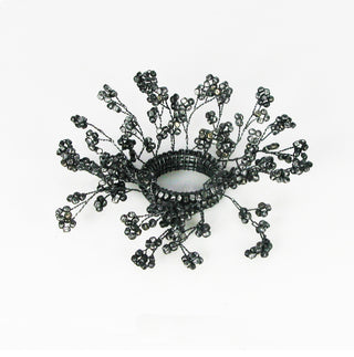 Beaded Taper Holder Pewter