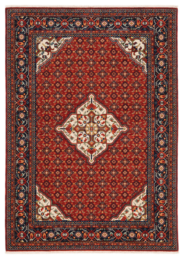 Oriental Weavers Lilihan Indoor Rug Red/ Blue 6'7" X 9'6"