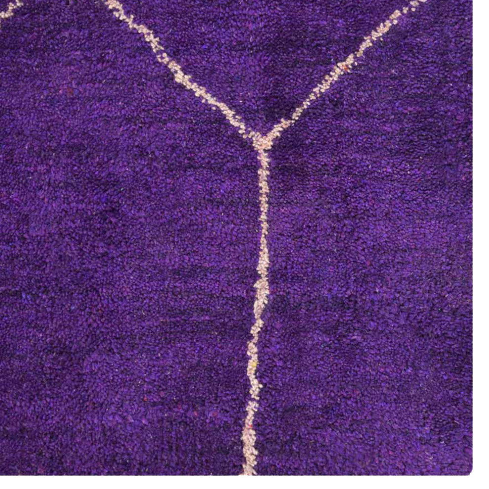 HAND KNOTTED LOOM SILK ECO-FRIENDLY AREA RUG-6'x9',Rectangle,Purple,Contemporary