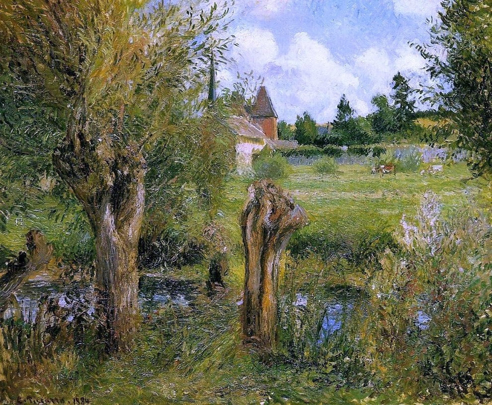Camille Pissarro The Banks of the Epte at Eragny Wall Decal Print