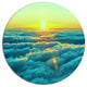 Beautiful Sunset Over Blue Clouds, Landscape Disc Metal Wall Art, 23"