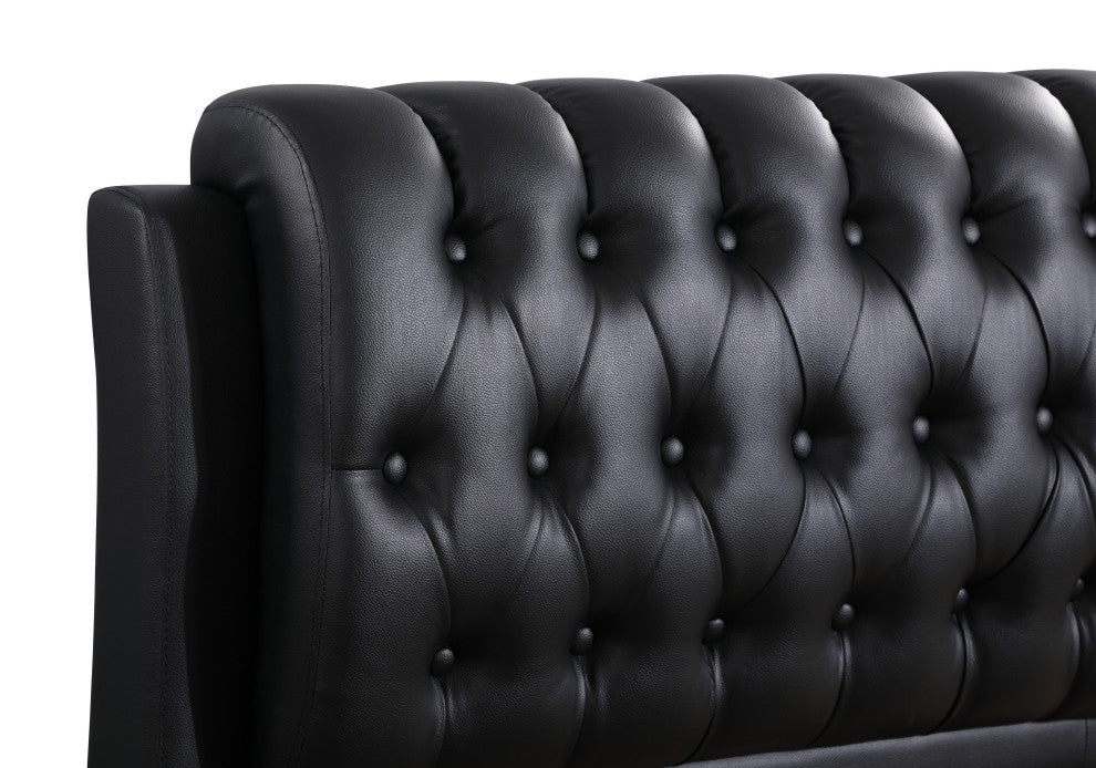 Bed, Black, Twin