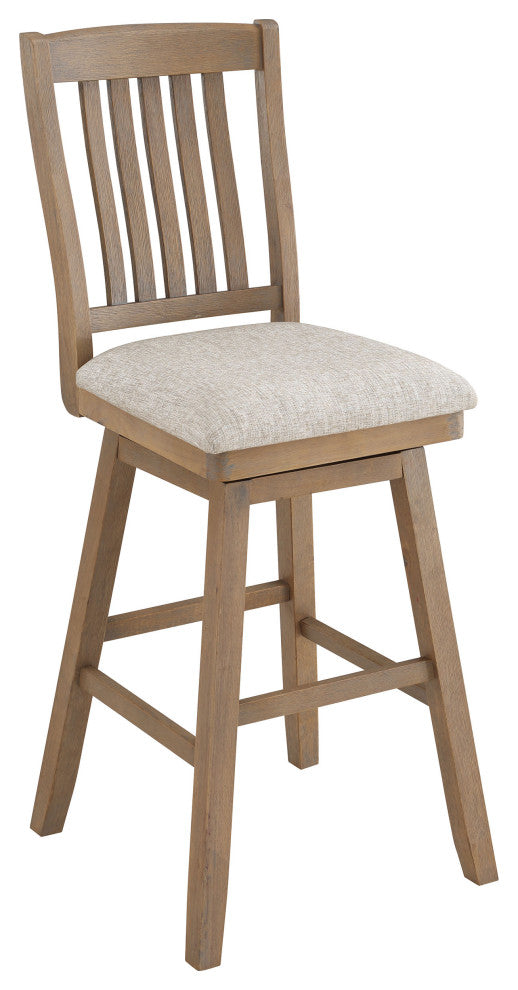 Madison Mission Oak High Back Wood Bar Stool, 42.5 in.