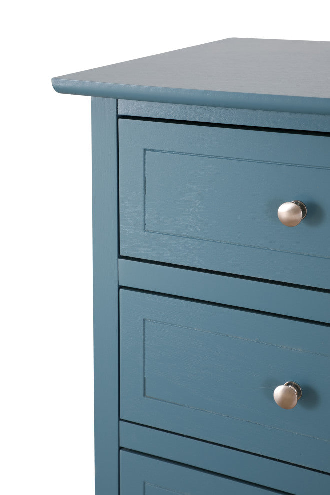 Drake 3-Drawer Nightstand, Teal