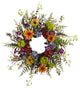 24" Spring Garden Wreath With Twig Base