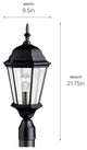 Kichler Madison One Light Outdoor Post Mount 9956TZ