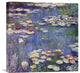 "Water Lilies 1914" Stretched Canvas Giclee by Claude Monet, 22"x22"