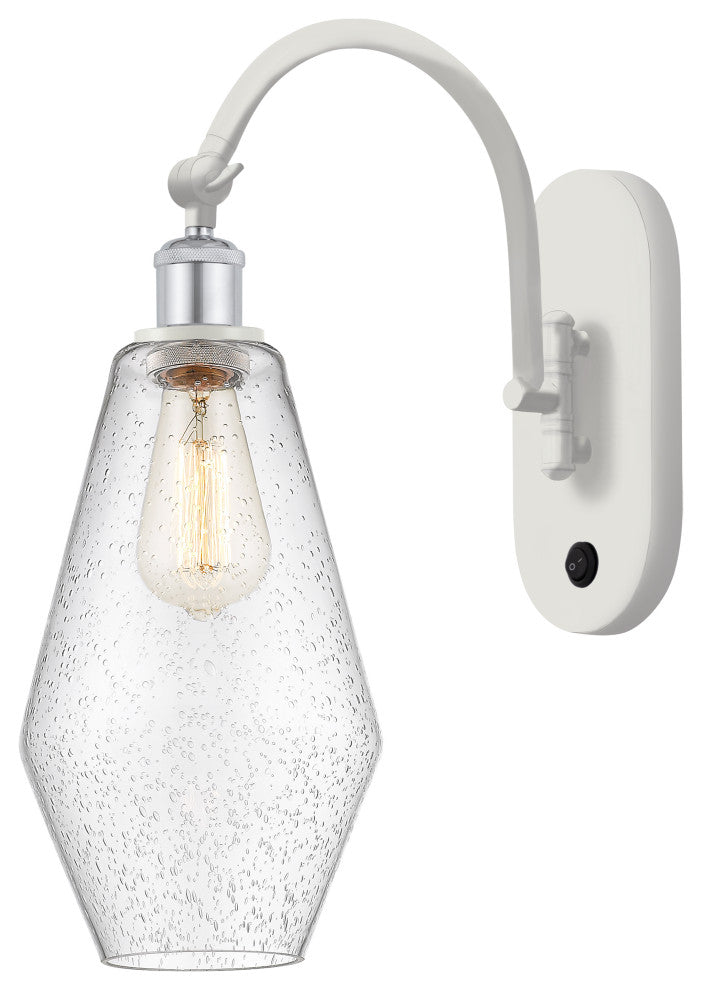 Innovations 518-1W-WPC-G654-7-LED 1-Light Sconce, White and Polished Chrome